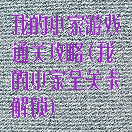 我的小家游戏通关攻略(我的小家全关卡解锁)