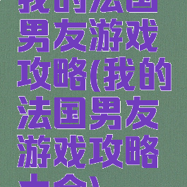 我的法国男友游戏攻略(我的法国男友游戏攻略大全)