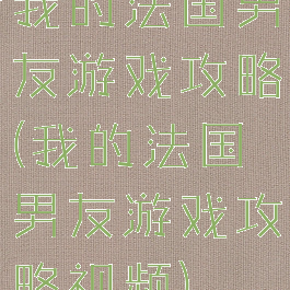 我的法国男友游戏攻略(我的法国男友游戏攻略视频)