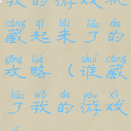 我的游戏机藏起来了的攻略(谁藏了我的游戏机)