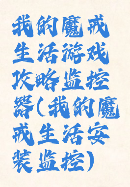 我的魔戒生活游戏攻略监控器(我的魔戒生活安装监控)