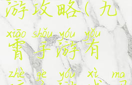 战九霄手游攻略(九霄手游有这个游戏吗)
