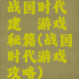 战国时代建築游戏秘籍(战国时代游戏攻略)