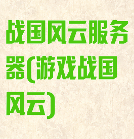 战国风云服务器(游戏战国风云)