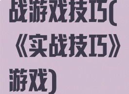 战游戏技巧(《实战技巧》游戏)
