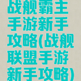 战舰霸主手游新手攻略(战舰联盟手游新手攻略)