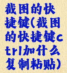 截图的快捷键(截图的快捷键ctrl加什么复制粘贴)