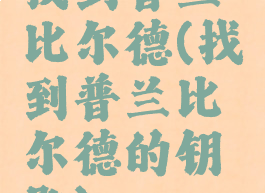 找到普兰比尔德(找到普兰比尔德的钥匙)