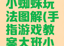 手指游戏小蜘蛛玩法图解(手指游戏教案大班小蜘蛛)