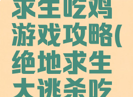 手机绝地求生吃鸡游戏攻略(绝地求生大逃杀吃鸡手机版)