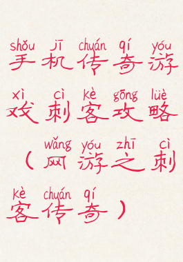 手机传奇游戏刺客攻略(网游之刺客传奇)