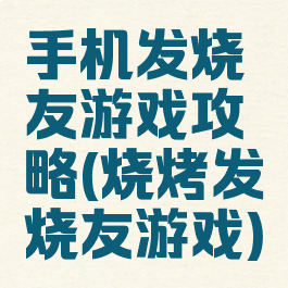 手机发烧友游戏攻略(烧烤发烧友游戏)
