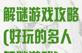 手机多人玩的解谜游戏攻略(好玩的多人解谜游戏)
