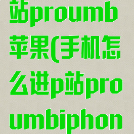 手机怎么进p站proumb苹果(手机怎么进p站proumbiphone)