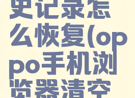 手机浏览器清空历史记录怎么恢复(oppo手机浏览器清空历史记录怎么恢复)