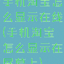 手机淘宝怎么显示在线(手机淘宝怎么显示在屏幕上)