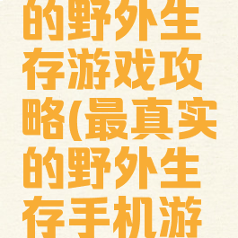手机能玩的野外生存游戏攻略(最真实的野外生存手机游戏)