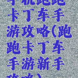 手机跑跑卡丁车手游攻略(跑跑卡丁车手游新手攻略)