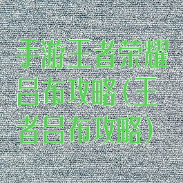 手游王者荣耀吕布攻略(王者吕布攻略)