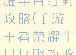 手游王者荣耀芈月打野攻略(手游王者荣耀芈月打野攻略技巧)