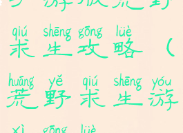 手游版荒野求生攻略(荒野求生游戏攻略)