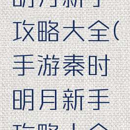 手游秦时明月新手攻略大全(手游秦时明月新手攻略大全视频)