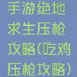 手游绝地求生压枪攻略(吃鸡压枪攻略)