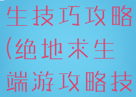 手游绝地求生技巧攻略(绝地求生端游攻略技巧)