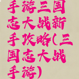 手游三国志大战新手攻略(三国志大战手游)
