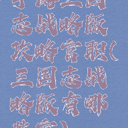 手游三国志战略版攻略官职(三国志战略版有哪些官)