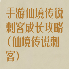 手游仙境传说刺客成长攻略(仙境传说刺客)