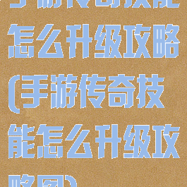 手游传奇技能怎么升级攻略(手游传奇技能怎么升级攻略图)