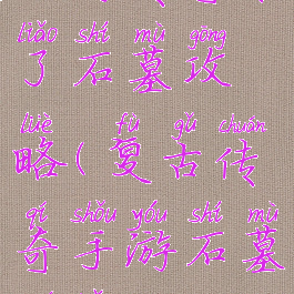 手游传奇来了石墓攻略(复古传奇手游石墓夺宝)