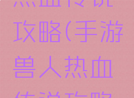 手游兽人热血传说攻略(手游兽人热血传说攻略大全)