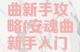 手游安魂曲新手攻略(安魂曲新手入门攻略)