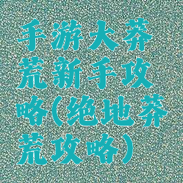 手游大莽荒新手攻略(绝地莽荒攻略)