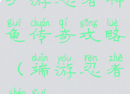 手游忍者神龟传奇攻略(端游忍者神龟)