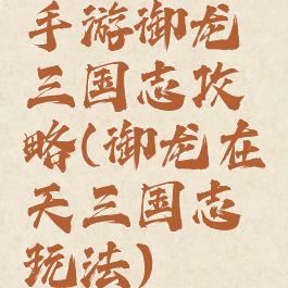 手游御龙三国志攻略(御龙在天三国志玩法)