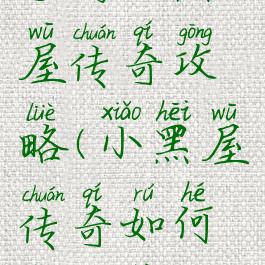 手游小黑屋传奇攻略(小黑屋传奇如何刷金币)