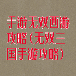 手游无双西游攻略(无双三国手游攻略)