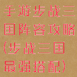 手游步战三国阵容攻略(步战三国最强搭配)