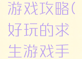 手游求生游戏攻略(好玩的求生游戏手机版)