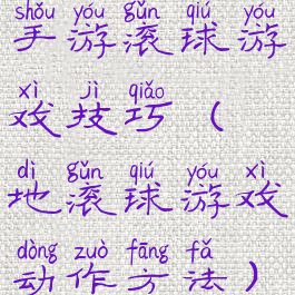 手游滚球游戏技巧(地滚球游戏动作方法)