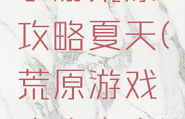 手游荒原攻略夏天(荒原游戏攻略大全)