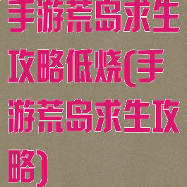 手游荒岛求生攻略低烧(手游荒岛求生攻略)