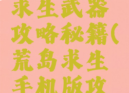 手游荒岛求生武器攻略秘籍(荒岛求生手机版攻略秘籍)