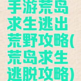 手游荒岛求生逃出荒野攻略(荒岛求生逃脱攻略)