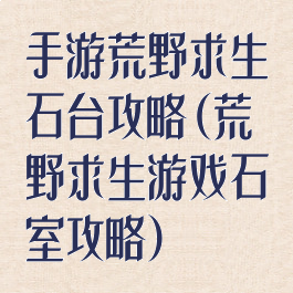 手游荒野求生石台攻略(荒野求生游戏石室攻略)