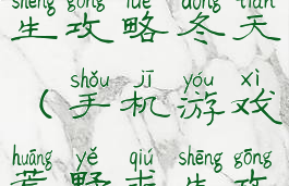 手游荒野求生攻略冬天(手机游戏荒野求生攻略)