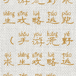 手游荒野求生攻略逃跑(手游荒野求生攻略逃跑怎么玩)